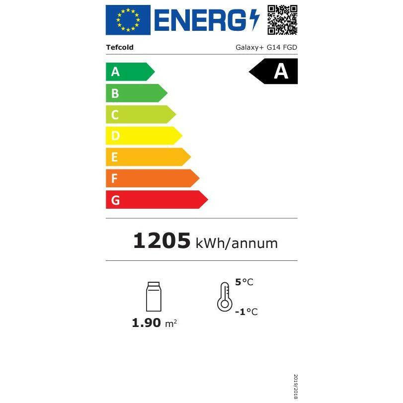 Tefcold Galaxy+ GP14FGD SS Stainless Steel Door Front 5 Tier Chilled Multideck 1330mm.