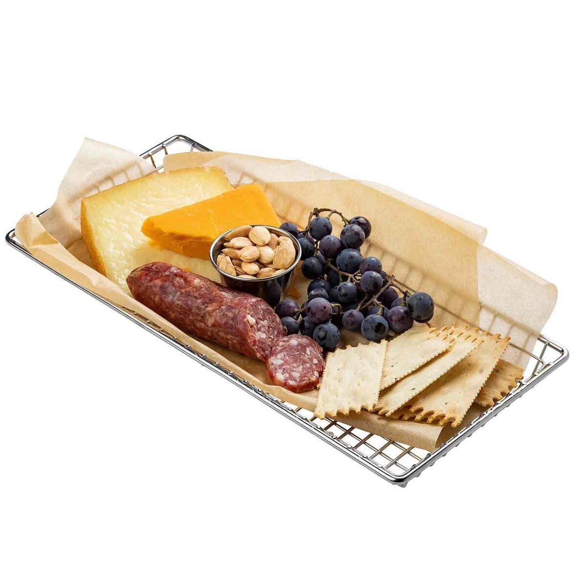 Tablecraft Rectangular Wire Serving Basket 35cm x 16cm x 3cm.