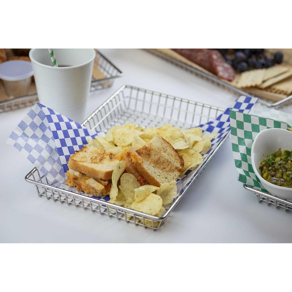 Tablecraft Rectangular Wire Serving Basket 30cm x 20cm x 3cm.