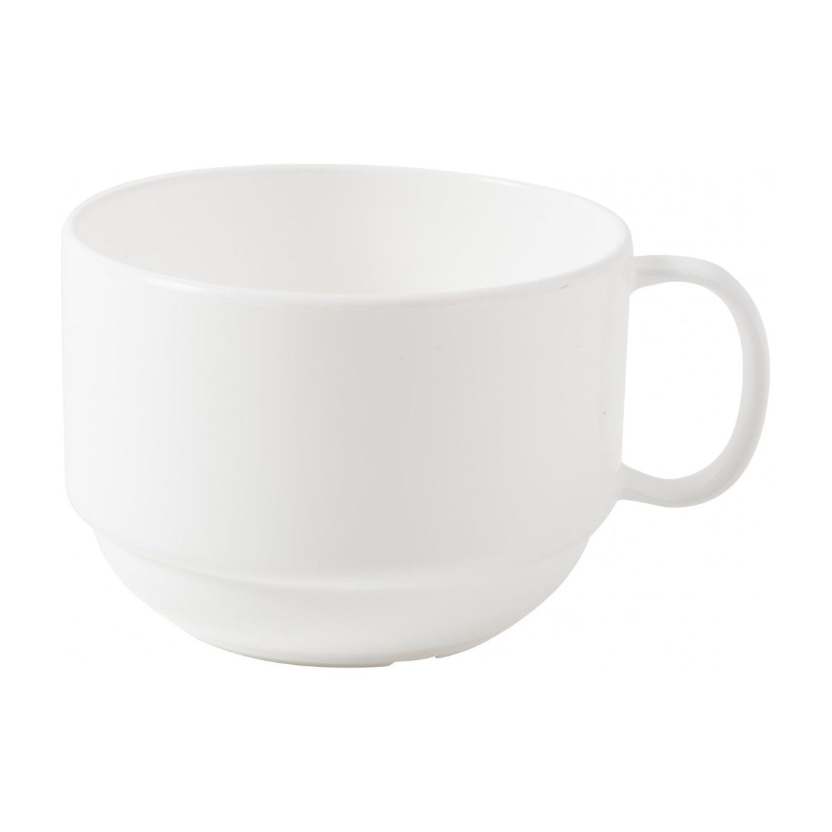 Harfield Polycarbonate White Cup & Handle 275ml - Cater-Connect Ltd