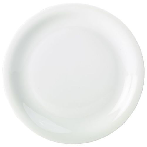 Genware Porcelain Narrow Rim Plate 16cm Case Size 6 - Cater-Connect Ltd