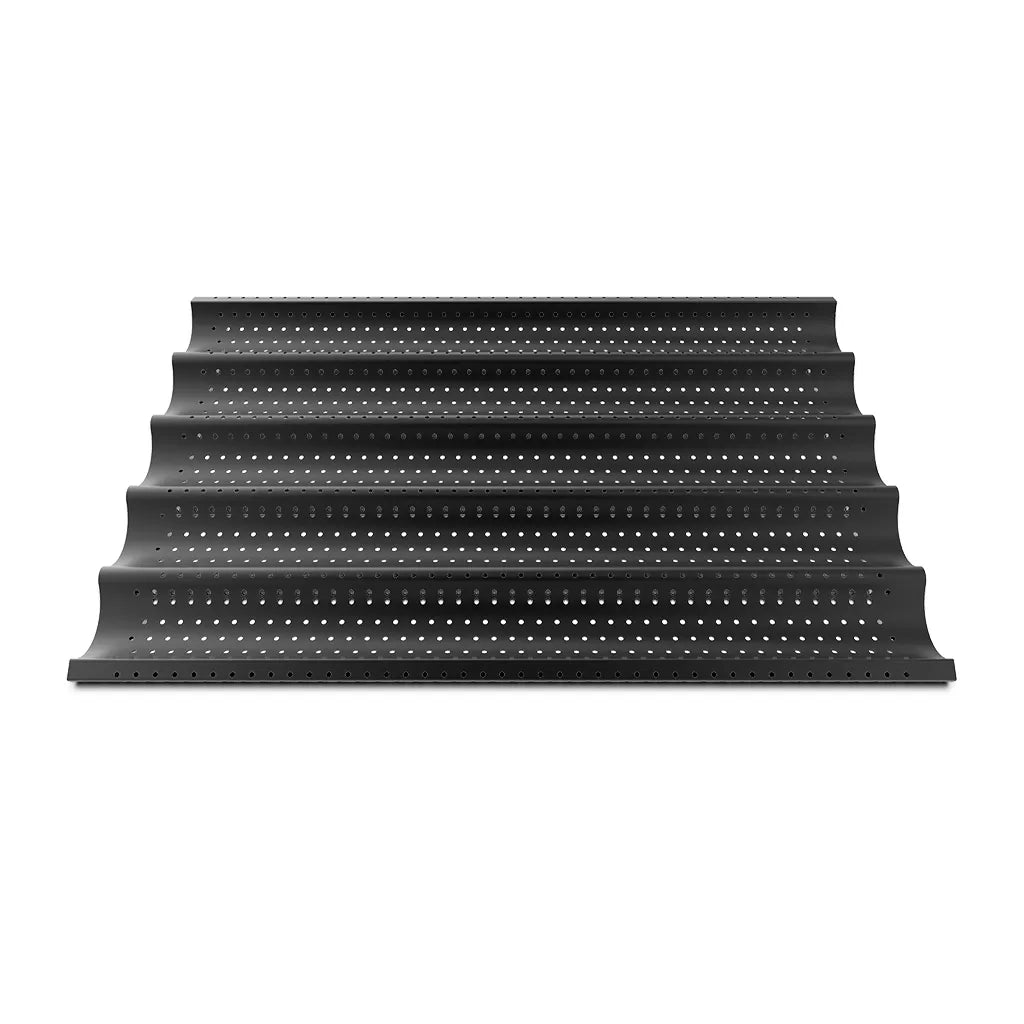 Unox TG435 Pastry & Bakery Foro.Baguette.Black Non Stick Perforated Tray 600 x 400mm - Cater-Connect Ltd