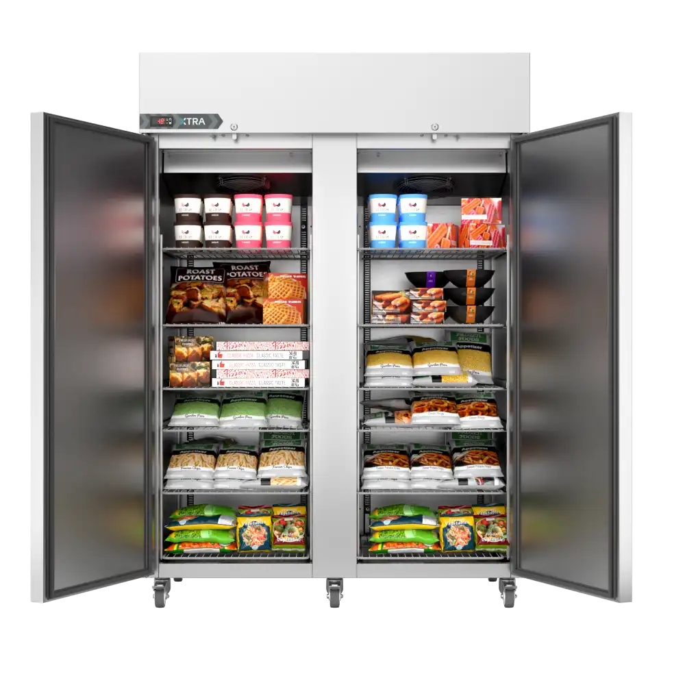 inside Foster XR1300 2 Door Upright Freezer Xtra 1300 Litres