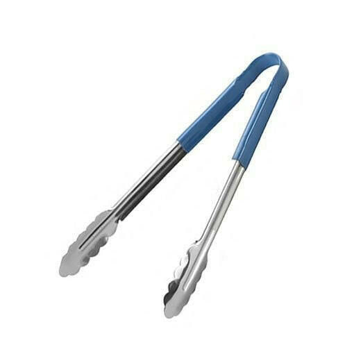 Blue Vinyl Coated Colour Code Tongs 29.5cm - Cater-Connect Ltd