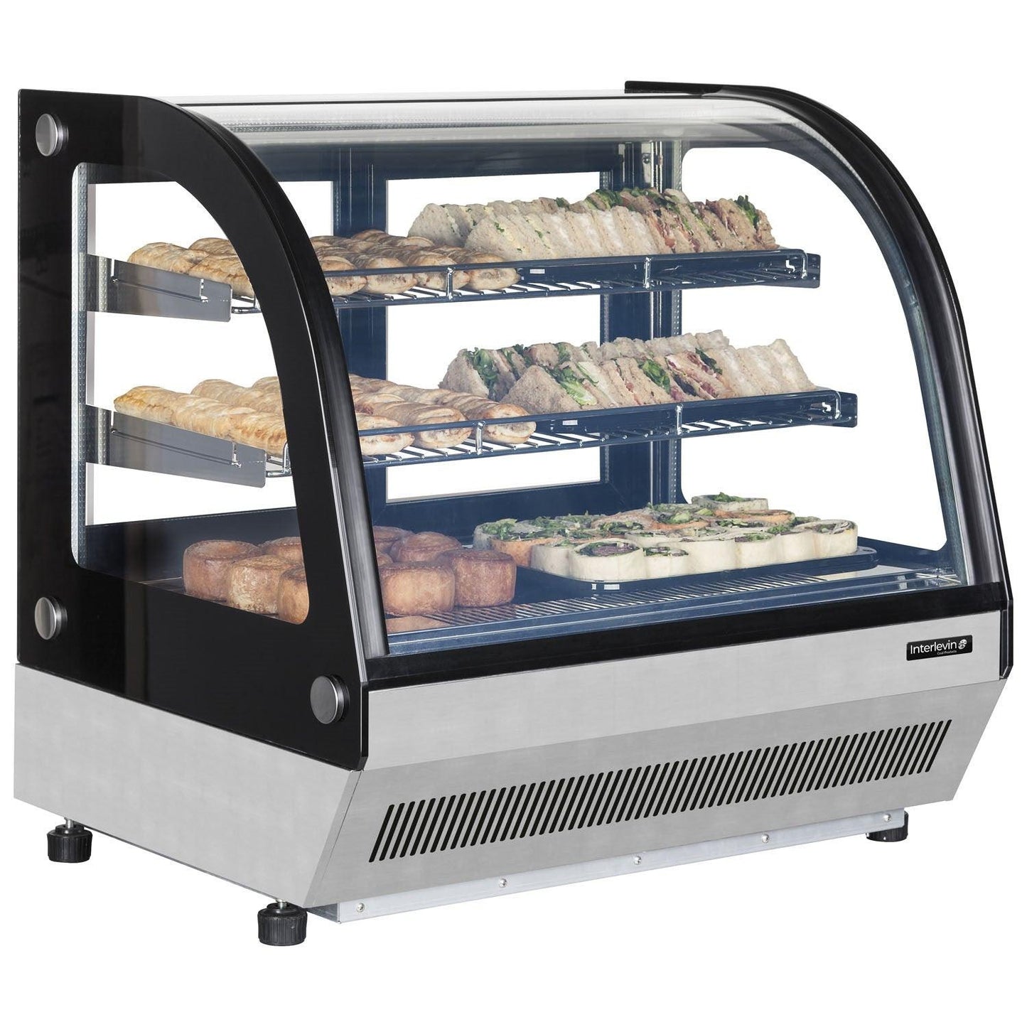 Tefcold LCT750C Curved Glass Countertop Display Fridge 900mm.
