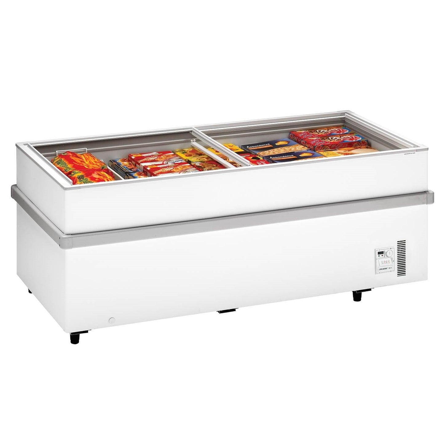 Arcaboa 900CHV WH Sliding Glass Lid Supermarket Freezer 839L.