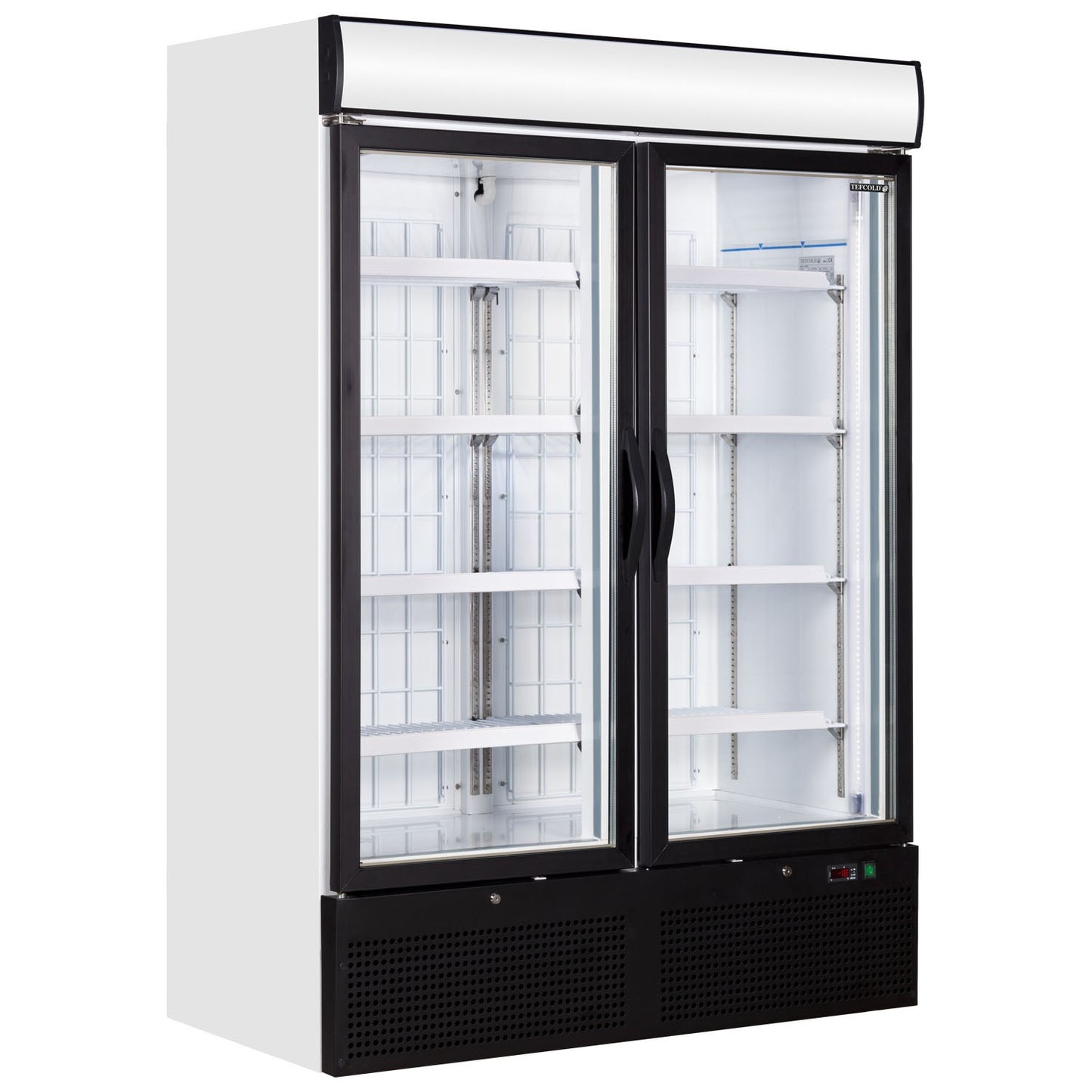 Tefcold NF5000G 1149L Upright Double Door Glass Door Display Freezer - Cater-Connect Ltd