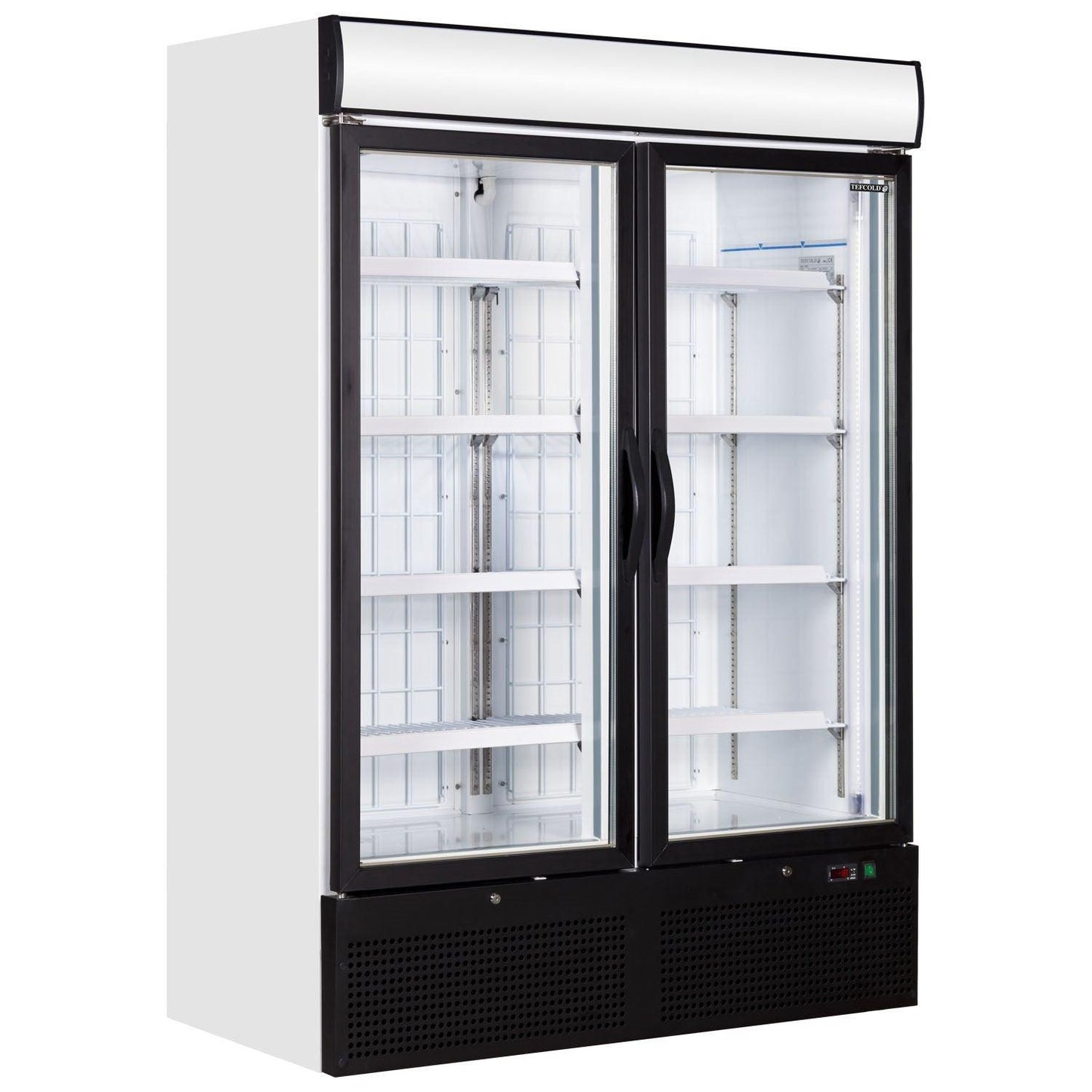 Tefcold NF5000G Upright Double Door Glass Door Display Freezer 1149L.