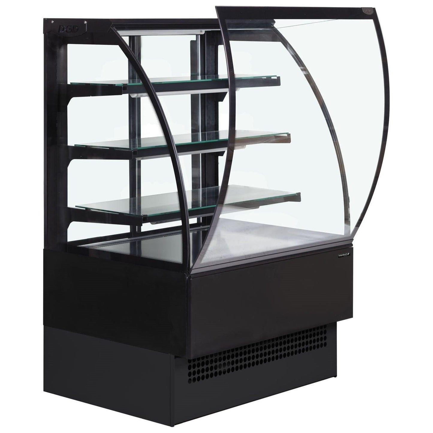 Tefcold EVO1502 Curved Glass Black Patisserie Food Display 1500mm.