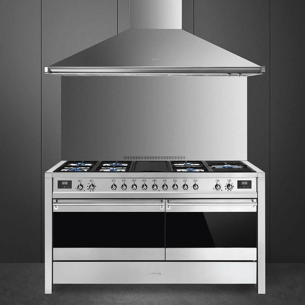 Smeg A5-81 Dual Fuel Range Cooker-Stainless Steel 1500mm.