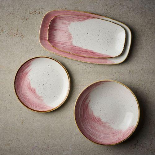 Churchill Stonecast Coupe Plate Accents Pink Case Size 12.