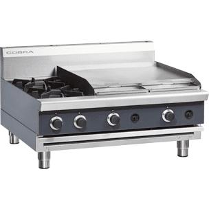 Blue Seal Cobra C9B-B Bench Model 2 Burner Gas Cooktop & Griddle Plate - Cater-Connect Ltd