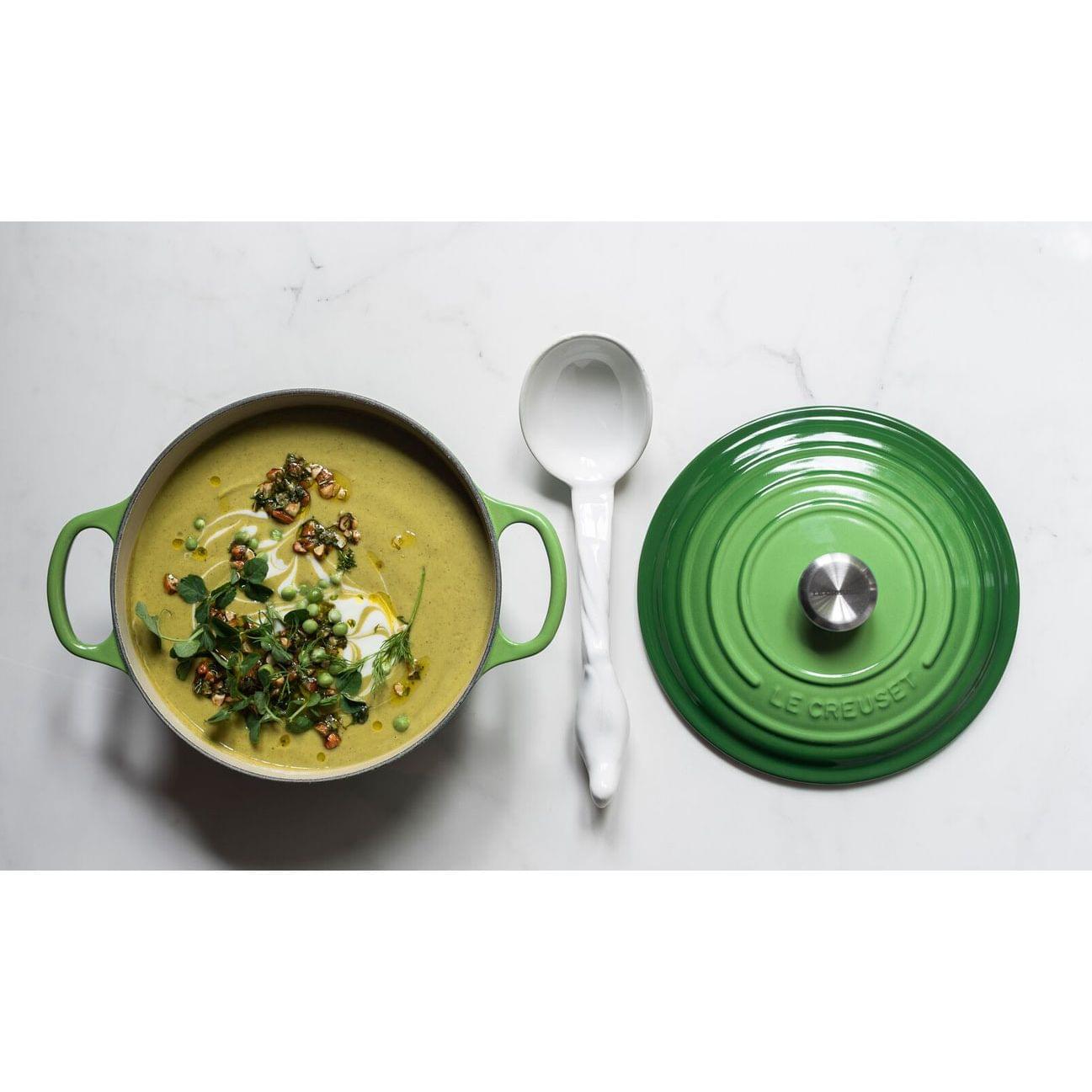 Le Creuset Bamboo Cast Iron Round Casserole 28cm 6.7 Litres