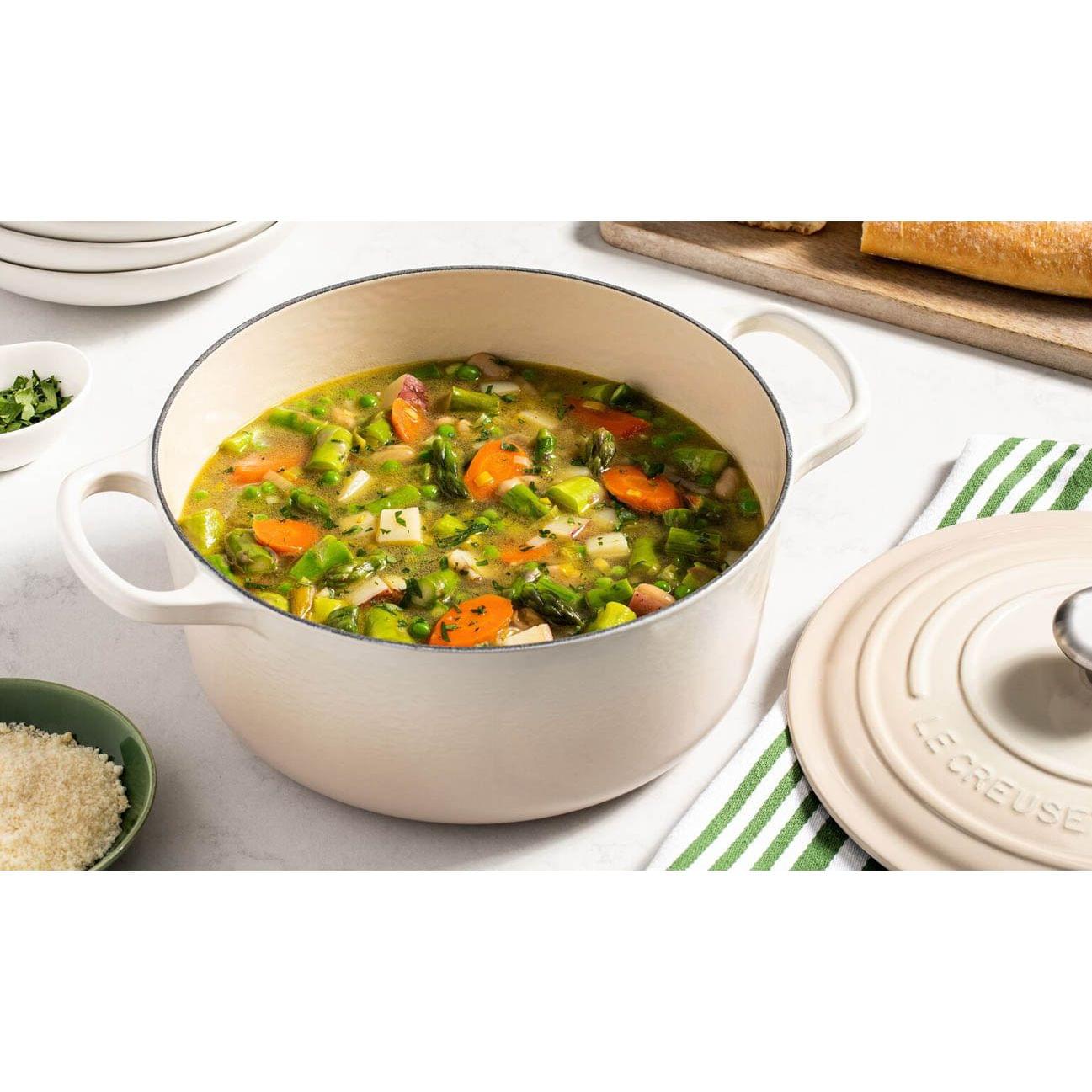Le Creuset Meringue Cast Iron Round Casserole 28cm 6.7 Litres
