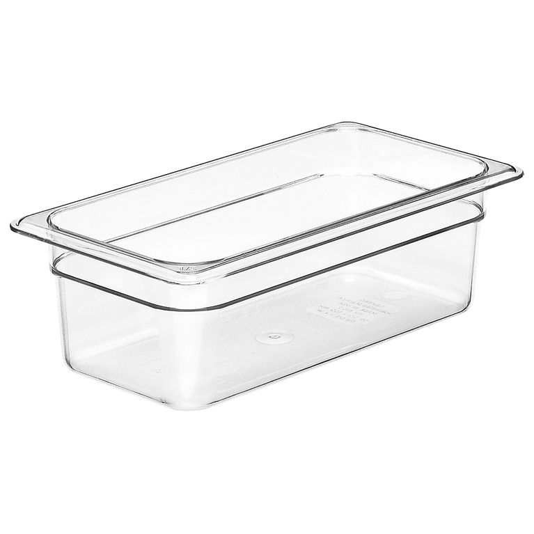 Cambro 34CW135 Clear Camwear Polycarbonate 1/3 Gastronorm Pan 100mm