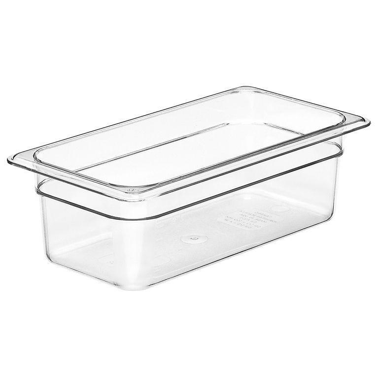Cambro 34CW135 Clear Camwear Polycarbonate 1/3 Gastronorm Pan 100mm.