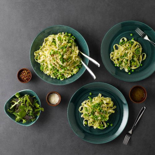 Churchill Stonecast Patina Rustic Teal Oblong Plate 15.3 x 29.8cm/6 x 11.69" Case Size 12 - Cater-Connect Ltd