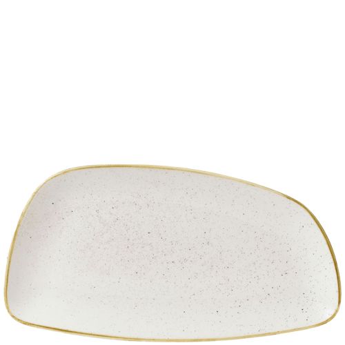 Churchill Stonecast Barley White Geo Chefs Plate 35 x 18.5cm/13.75 x 7.25" Case Size 12 - Cater-Connect Ltd
