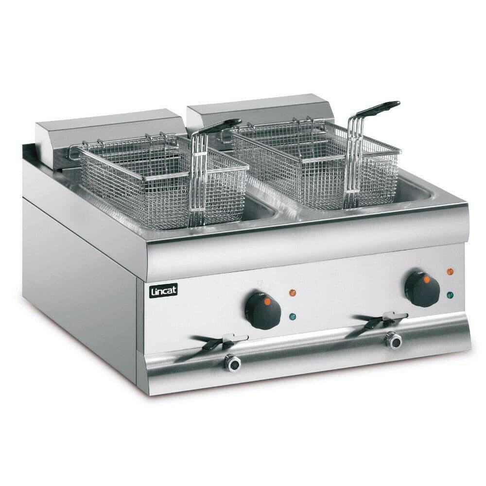 Lincat Silverlink 600 DF612 Electric Twin Tank Twin Basket Fryer 18 Litres 6kw - Cater-Connect Ltd