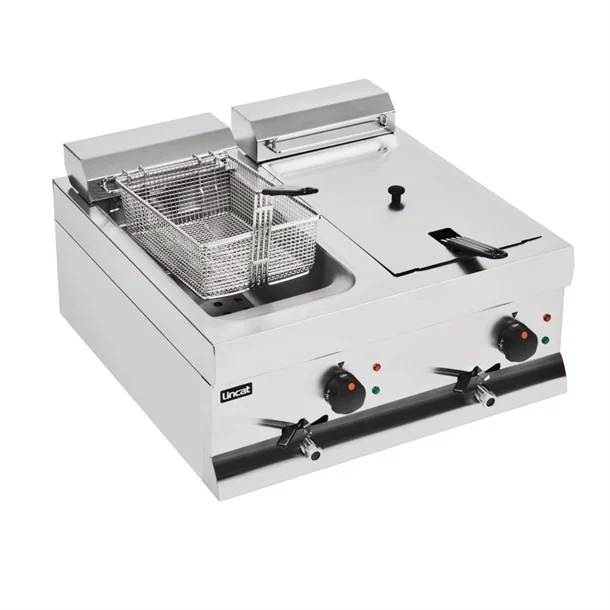 Lincat Silverlink 600 DF66 Twin Tank Twin Basket Counter-Top Electric Fryer 18 Litres - Cater-Connect Ltd