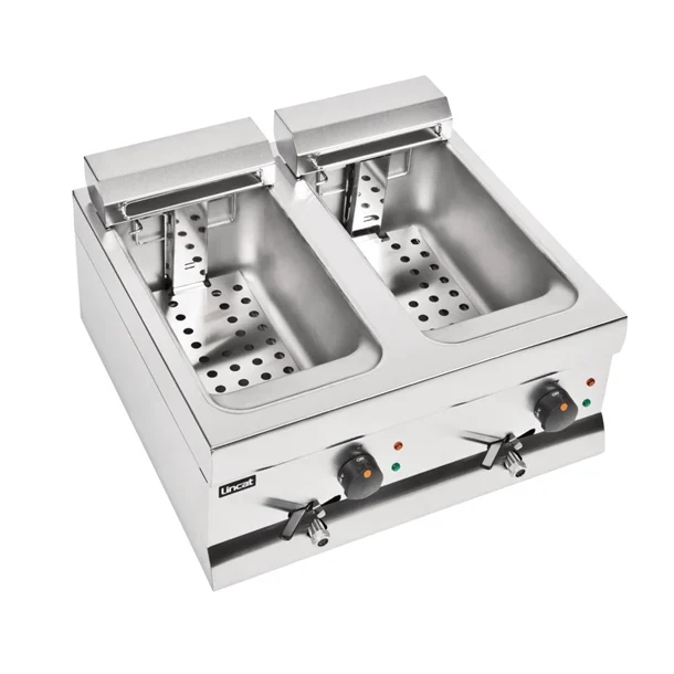 Lincat Silverlink 600 DF66 Twin Tank Twin Basket Counter-Top Electric Fryer 18 Litres - Cater-Connect Ltd