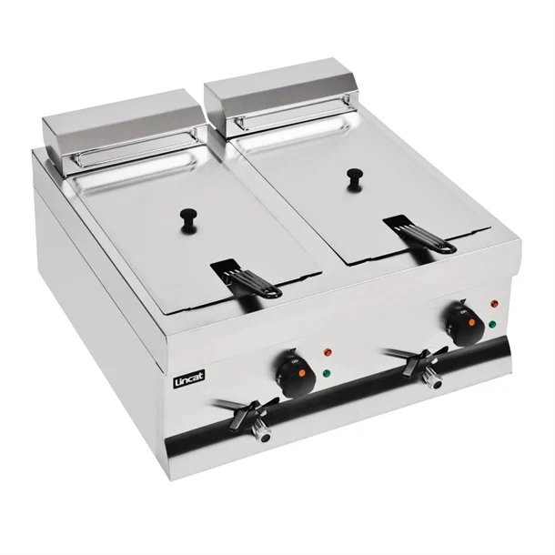 Lincat Silverlink 600 DF66 Twin Tank Twin Basket Counter-Top Electric Fryer 18 Litres - Cater-Connect Ltd