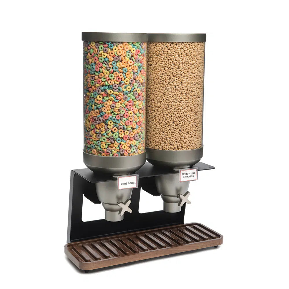 Rosseto EZ-SERV® Two-Container Table Top Dispenser With Walnut Tray 7 Gallons - Cater-Connect Ltd