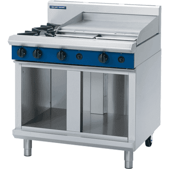 Blue Seal Evolution G516B-CB 2 Burner Gas Cooktop & Griddle Plate Cabinet Base Model 900mm - Cater-Connect Ltd