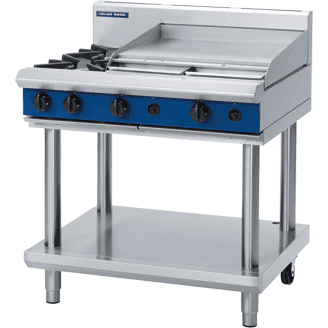 Blue Seal Evolution G516B-LS 2 Burner Gas Cooktop & Griddle Leg Stand Model 900mm - Cater-Connect Ltd