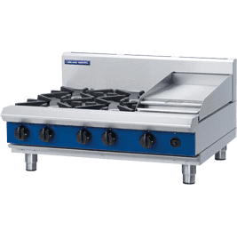 Blue Seal Evolution G516C-B 4 Burner Gas Cooktop & Griddle Bench Model 900mm - Cater-Connect Ltd