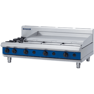 Blue Seal Evolution G518A-B 2 Burner Gas Cooktop & Griddle Bench Model 1200mm - Cater-Connect Ltd