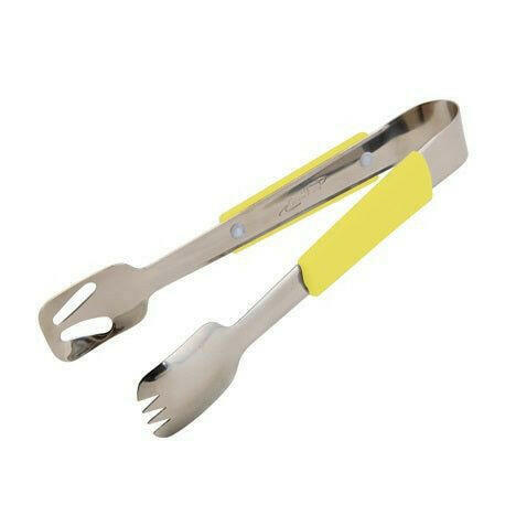 Genware Plastic Handle Buffet Tongs Yellow 24cm - Cater-Connect Ltd