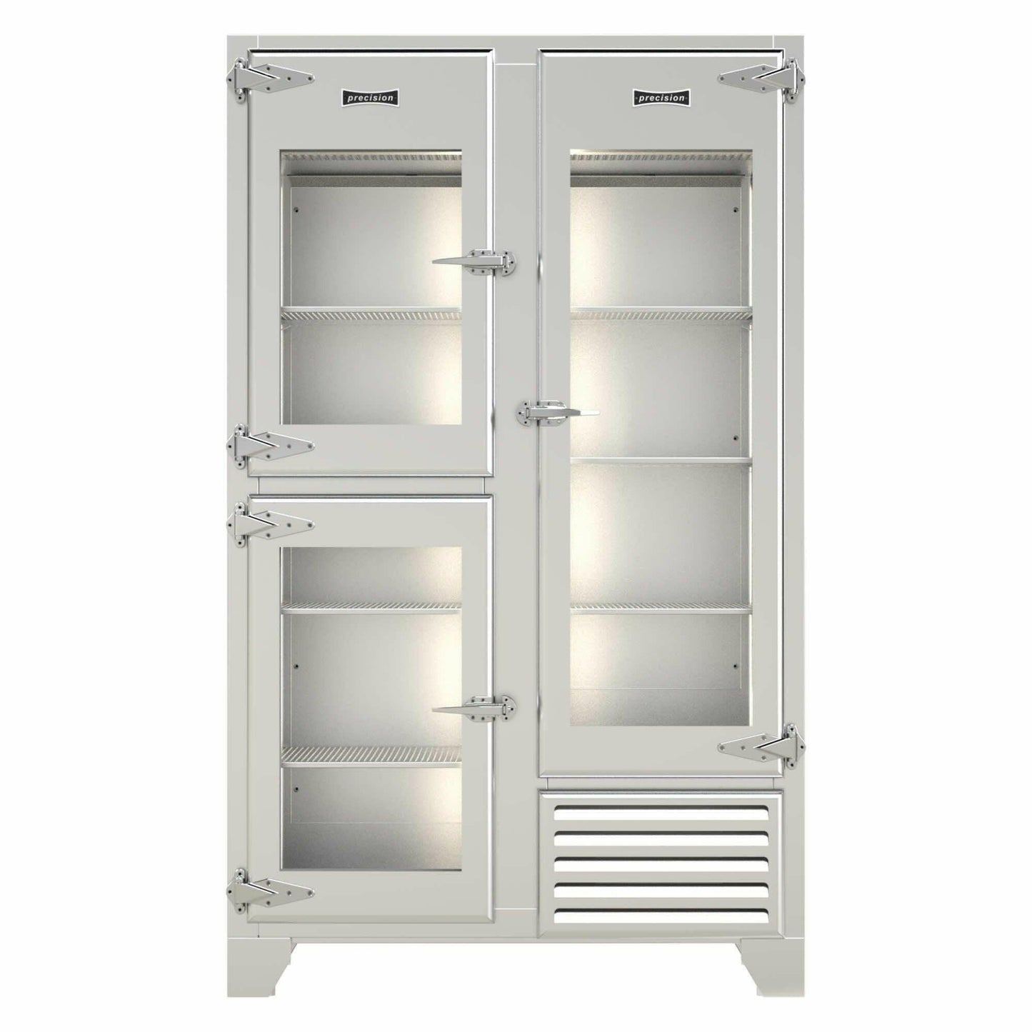 Precision HLRU2 Retro Upright Double Door Fridge Freezer 588 Litres.