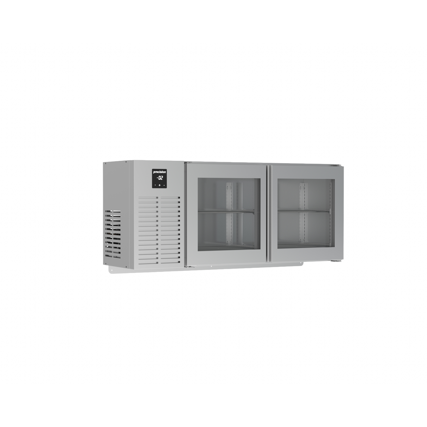 Precision HWU 211-UGG Stainless Steel Two Door Wall Mounted Refrigeration 135 Litres.