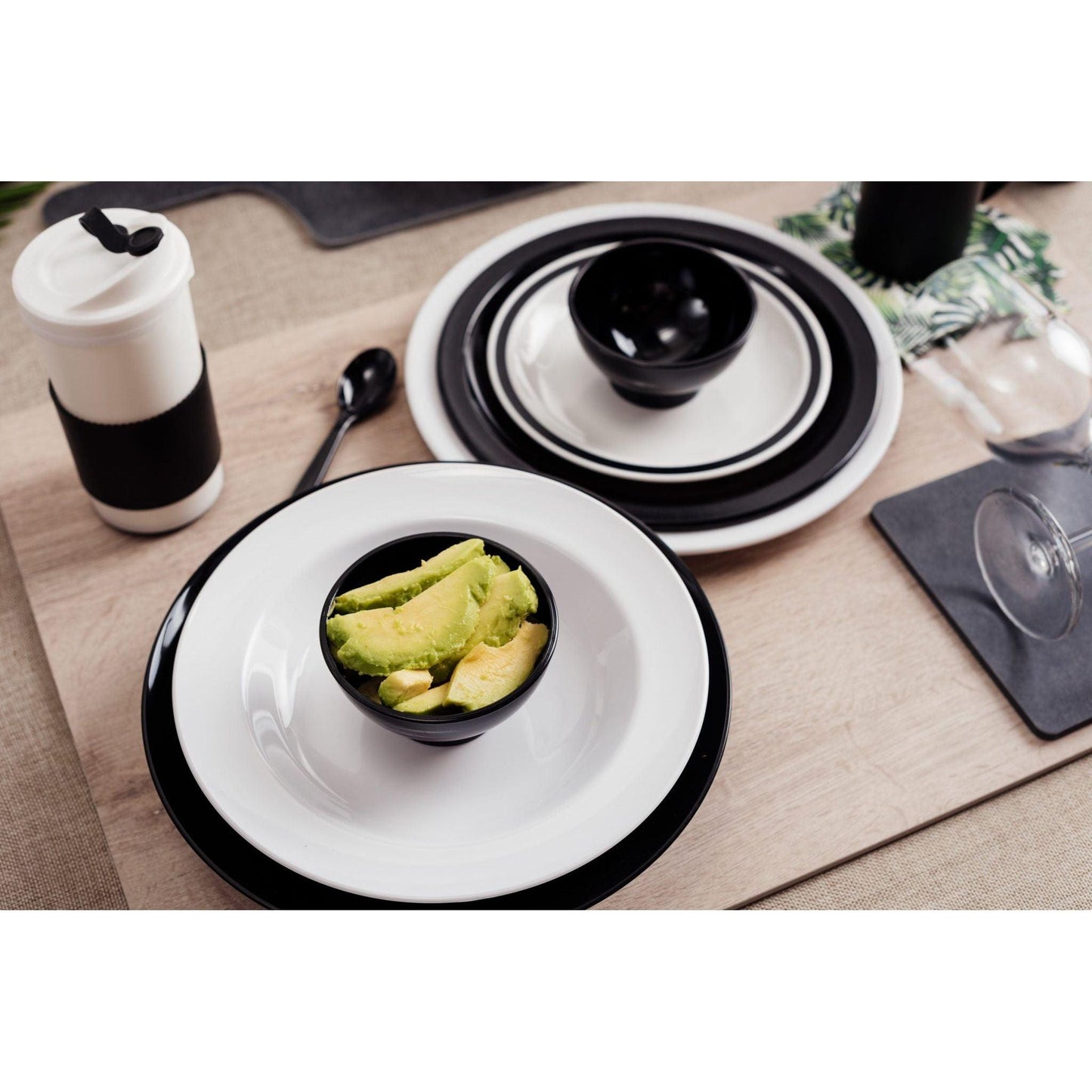 Wide Rim Polycarbonate Soup & Pasta Plate 21.5cm Case Size 10.