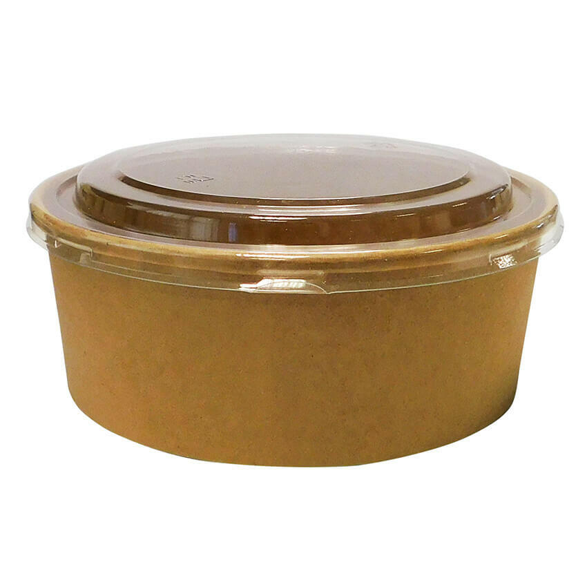 Recyclable Round Kraft Deli Bowl 1000ml Case Size 300 - Cater-Connect Ltd