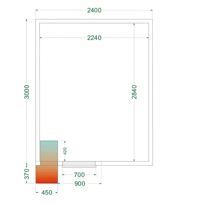 Tefcold CRPF2430 Walk In Chiller Coldroom 2400mm x 3000mm