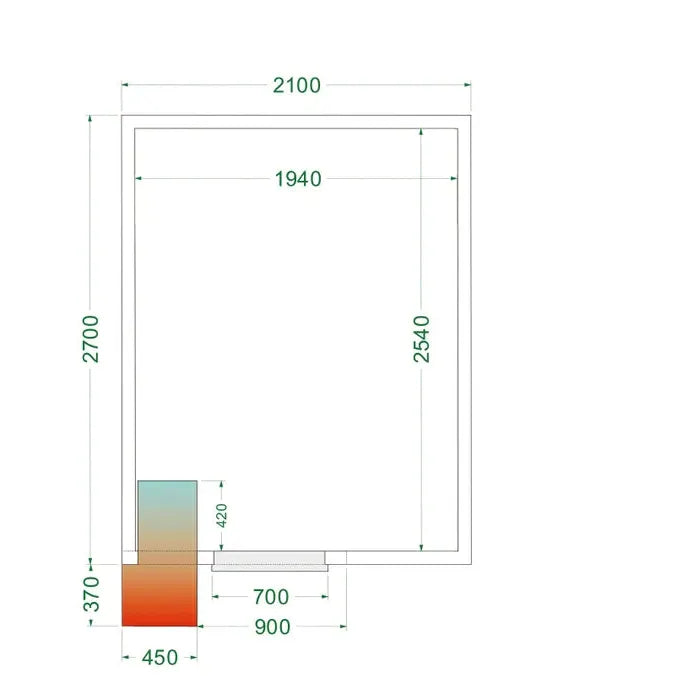 Tefcold CRPF2127 Walk In Chiller Coldroom 2100mm x 2700mm