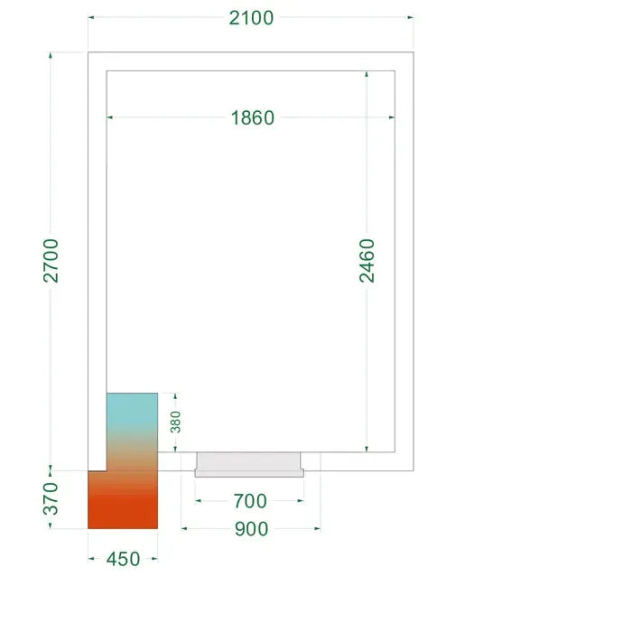 Tefcold CRNF2127 Walk In Freezer Coldroom 2100mm x 2700mm