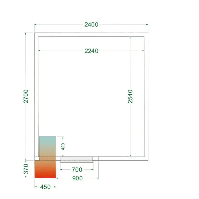 Tefcold CRPF2427 Walk In Chiller Coldroom 2400mm x 2700mm