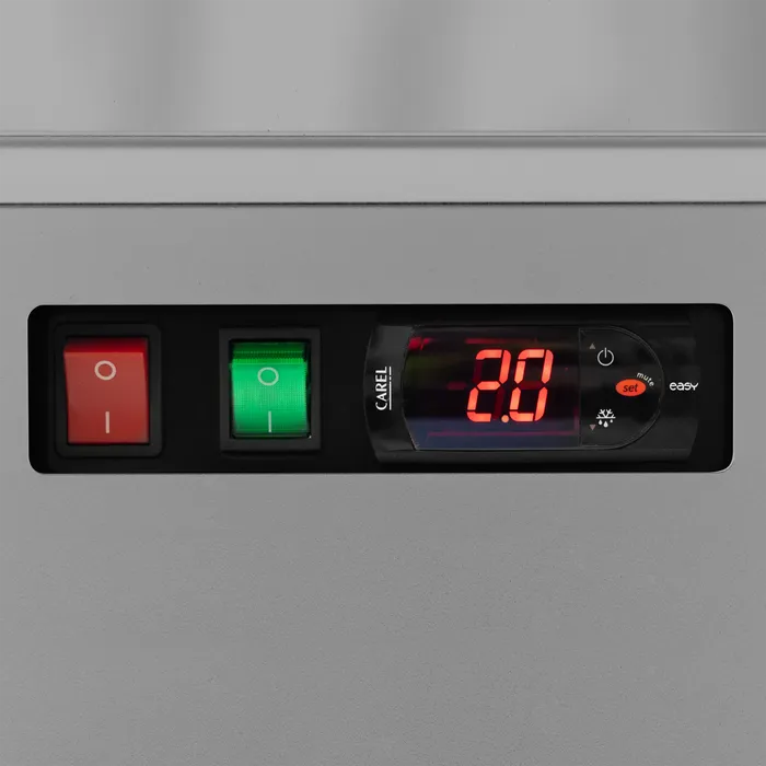 Tefcold Atom Maxi C2DS Silver Upright Double Glass Door Fridge 1081 Litres