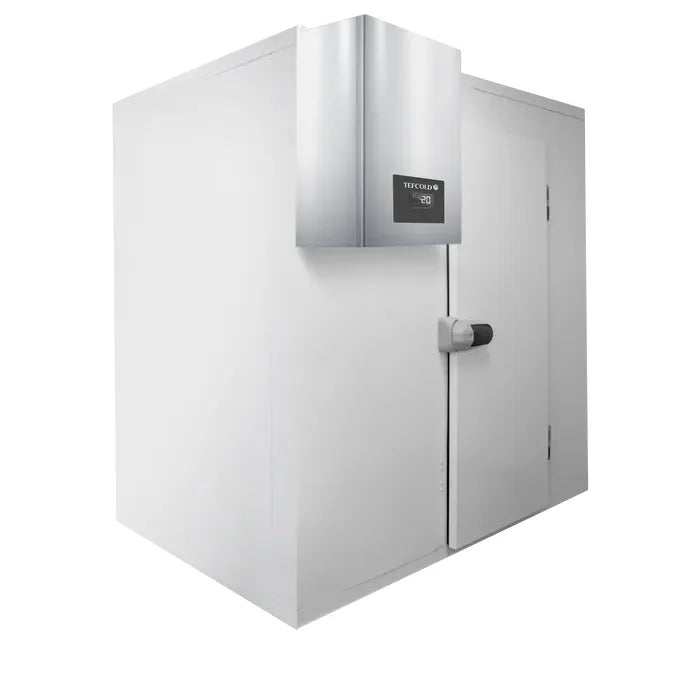 Commercial freezer with a visible brand logo on a white background