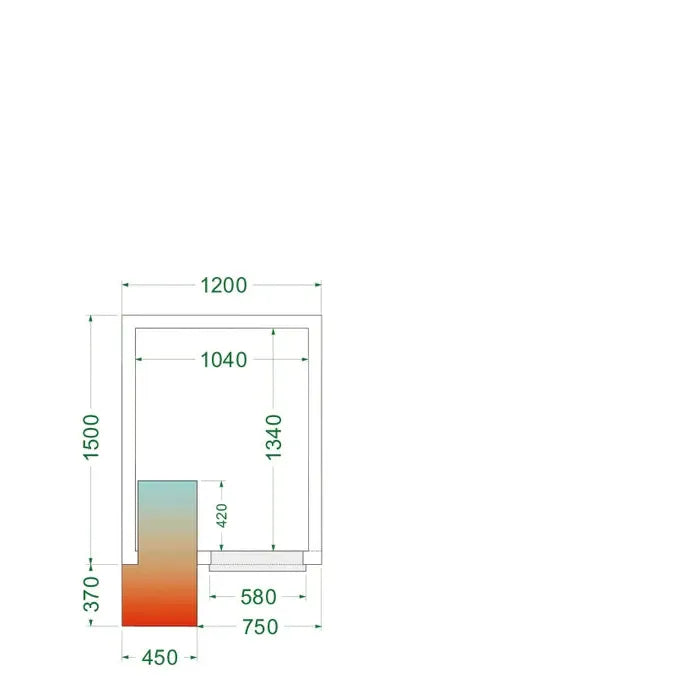 Tefcold CRPF1215 Walk In Chiller Coldroom 1200mm x 1500mm