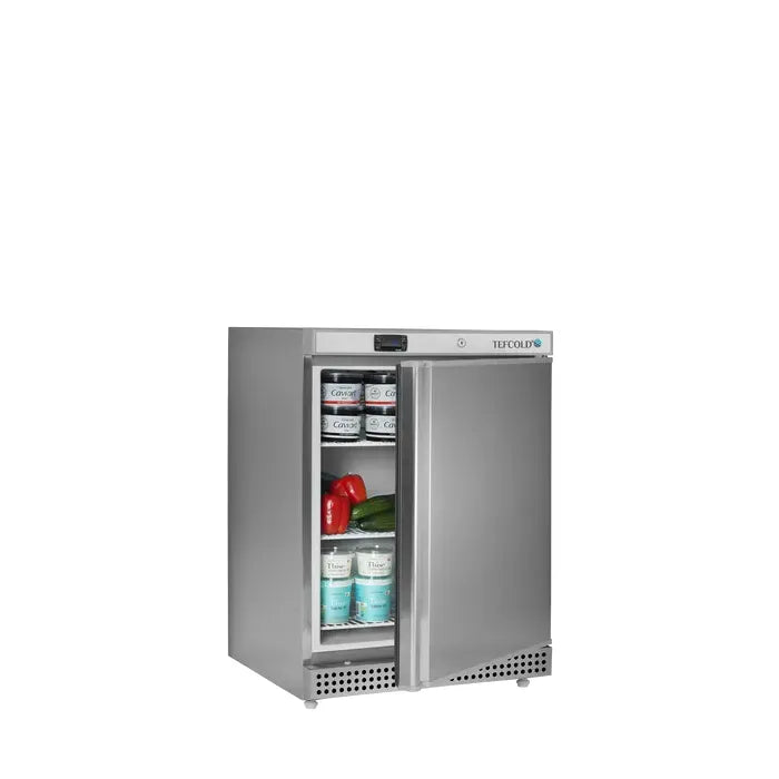 Tefcold UR200X1 Undercounter Stainless Steel Single Door Fridge 129 Litres