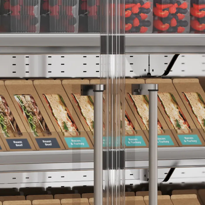 Tefcold Galaxy+ GP26FGD SS Stainless Steel Door Front 5 Tier Chilled Multideck 2580mm