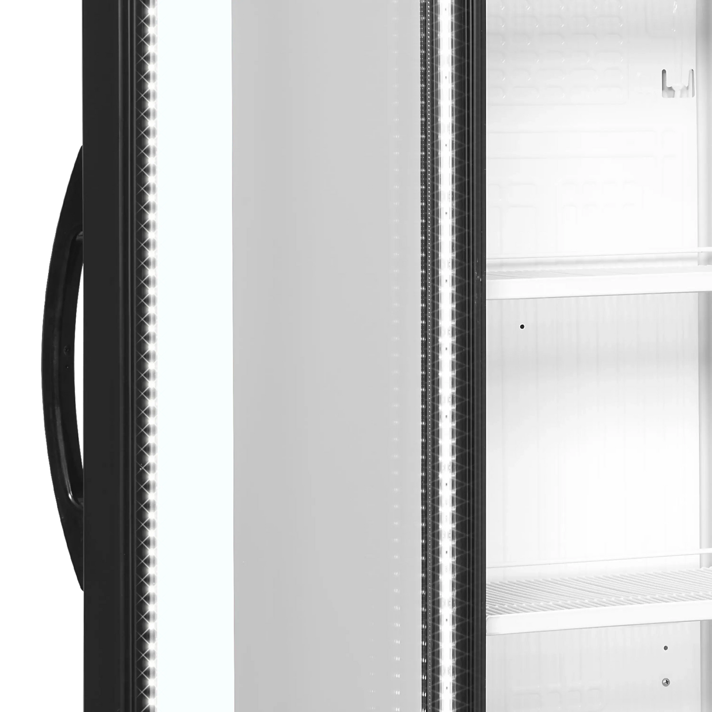 Tefcold SC381 L/H White Upright Single Glass Door Display Fridge 372 Litres LED LIGHTING