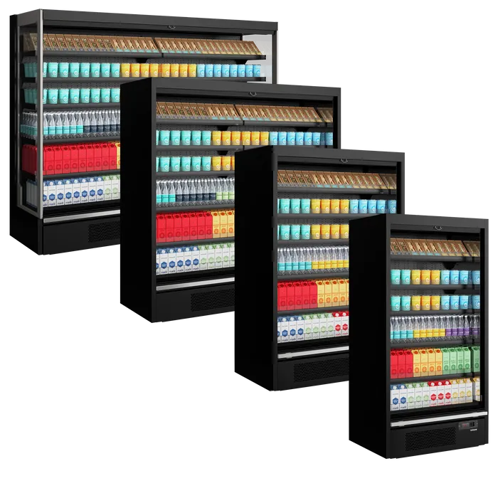 Tefcold Galaxy+ GP26 Black Open Front 4 Tier Chilled Multideck 2584mm