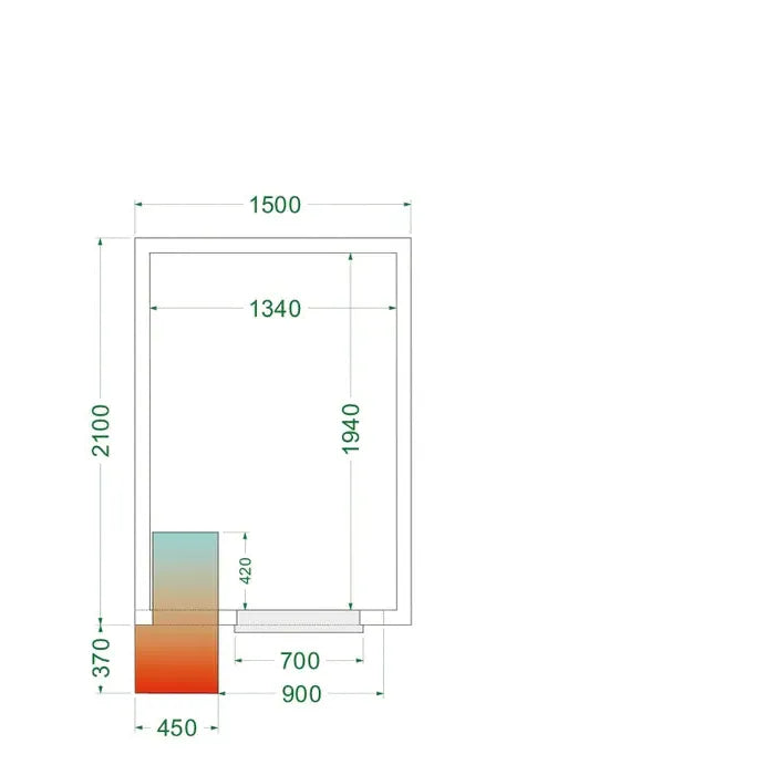 Tefcold CRPF1521 Walk In Chiller Coldroom 1500mm x 2100mm