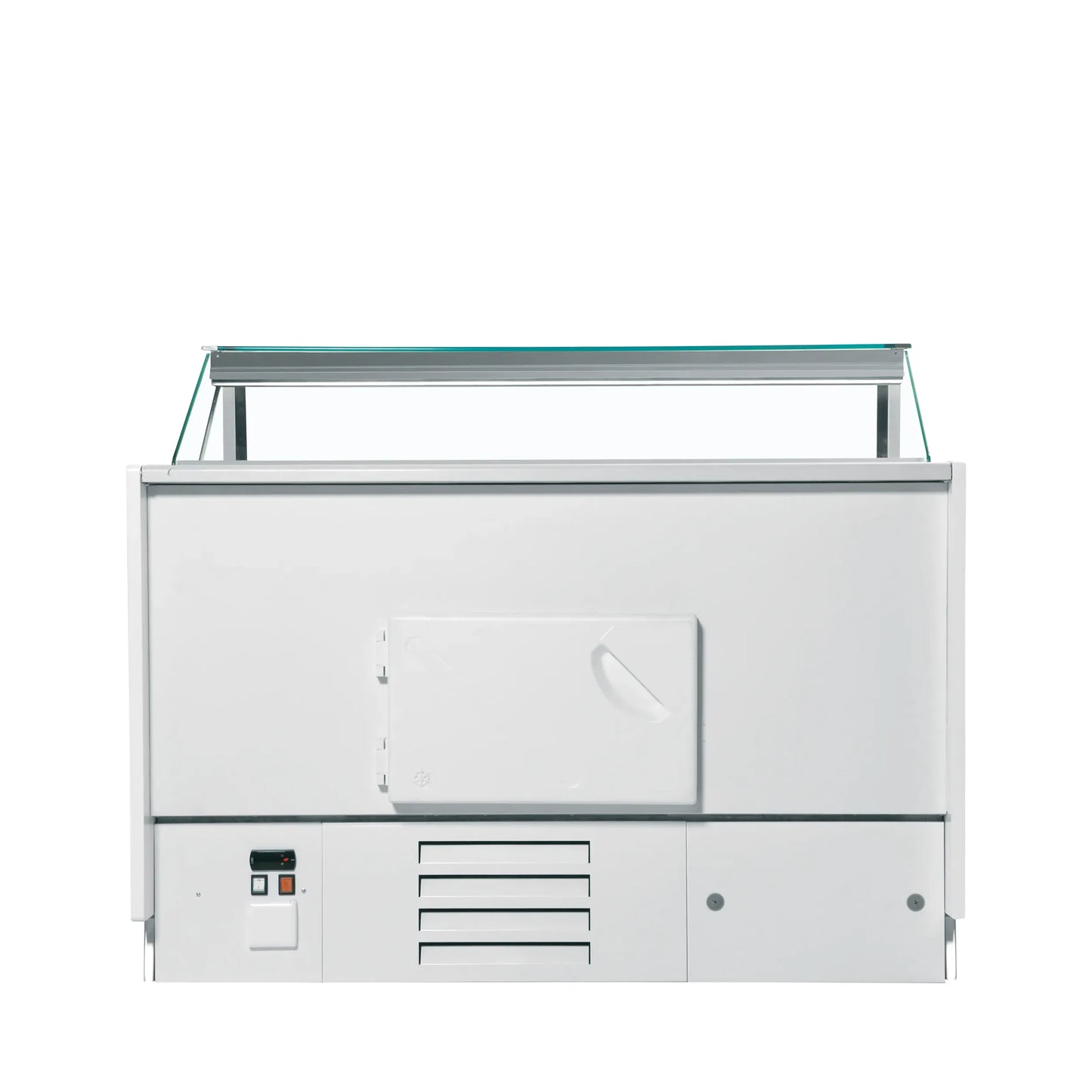 Tefcold BELLINI ID 850FV SR Flat Glass Square White Serve Over Counter 900mm