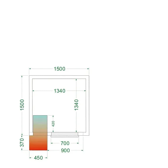 Tefcold CRPF1515 Walk In Chiller Coldroom 1500mm x 1500mm